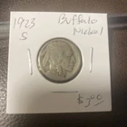 1923 S Buffalo Nickel. $3