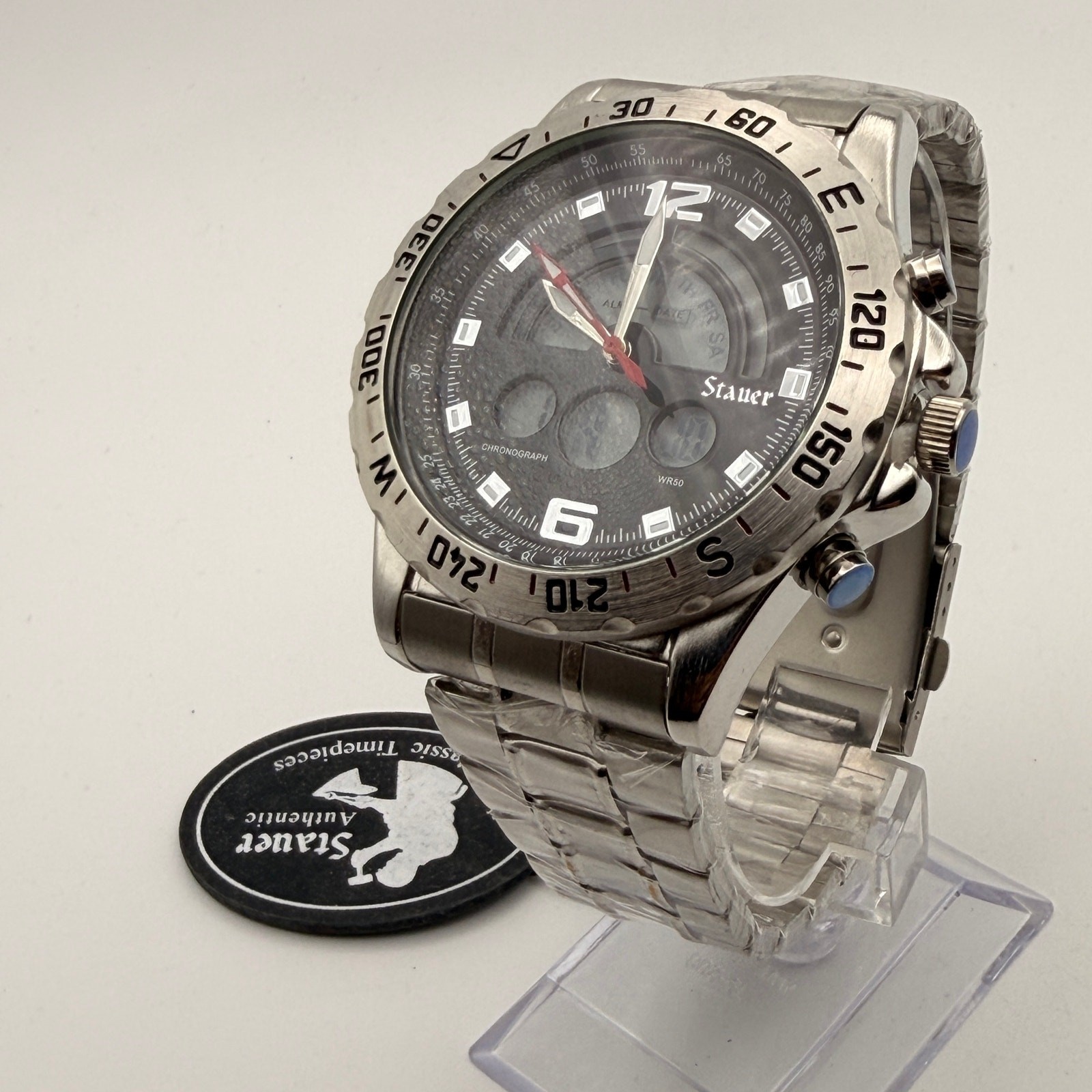 Stauer Compendium Hybrid Chronograph Watch - Oversized Sporty Timepiece image 9