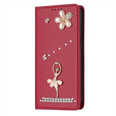 Girl Ballet Diamond Wallet Phone Case For Honor X8C X5C X8 X70 X60 Magic 8 7 6