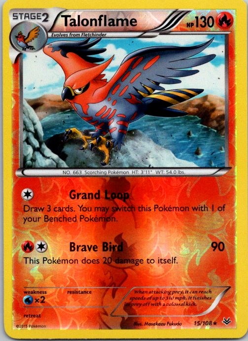 Talonflame Rare XY - Roaring Skies 15/108 LP