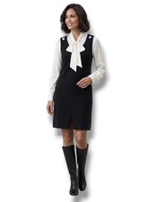 LAL Live a Little Vintage Y2K Dress Knee Length Academia Minimalist Preppy M