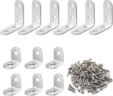 12Pcs Metal Bracket Wood Right Angle Bracket L Shaped Bracket Corner Bracket