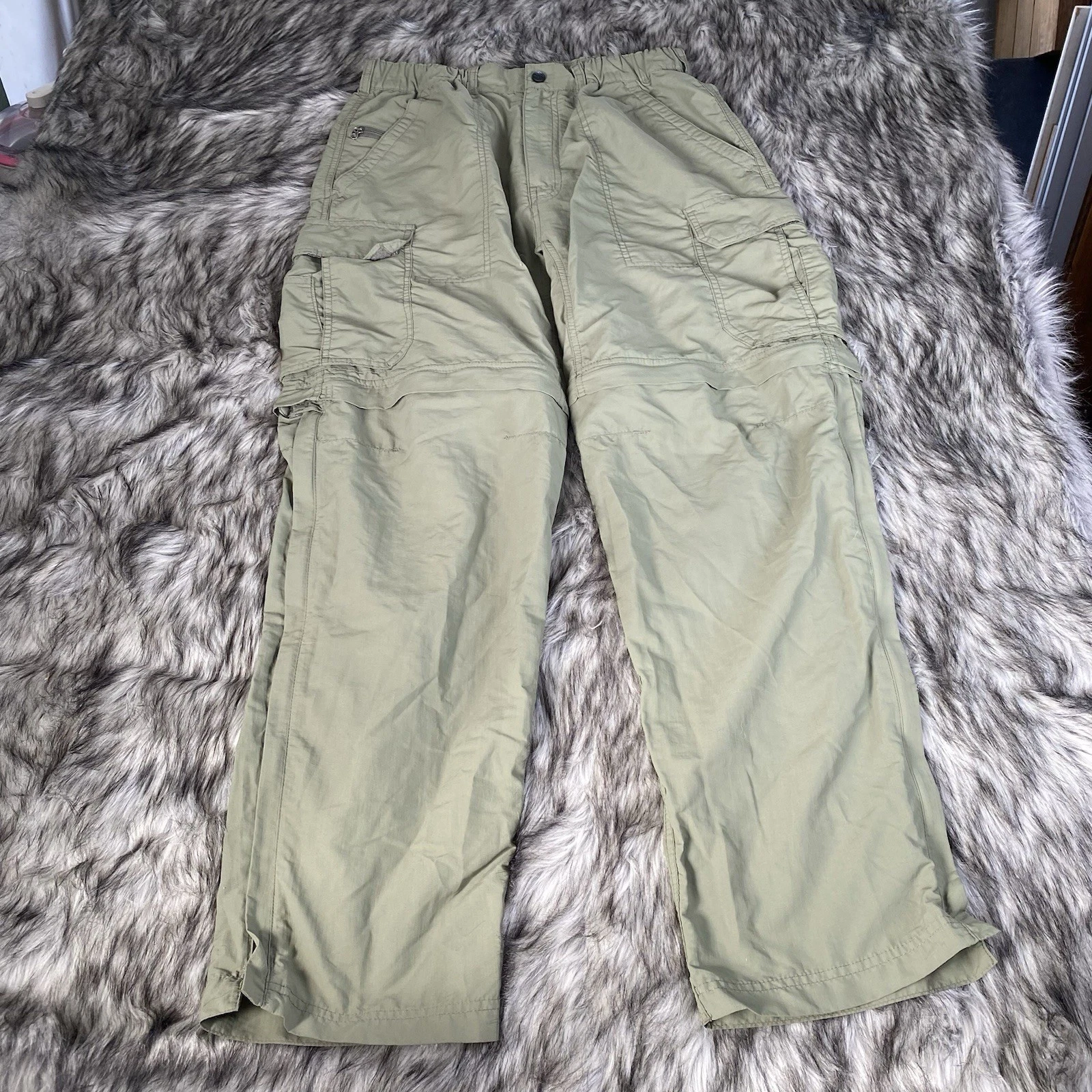 REI Men’s 30L Zip Off Cargo Pants Size M Color Green