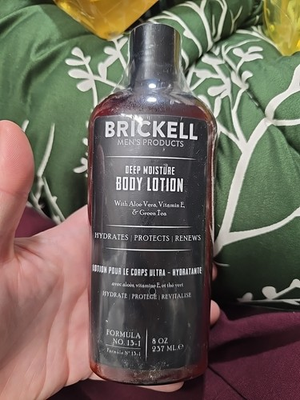 #ad Brickell Men#x27;s Deep Moisture Body Lotion Natural and Organic 8oz Bottle Sealed $32.99