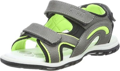 Chicco Boys' Cedder Peeptoe Sandals Summer Shoes, Grey, 27 EUR