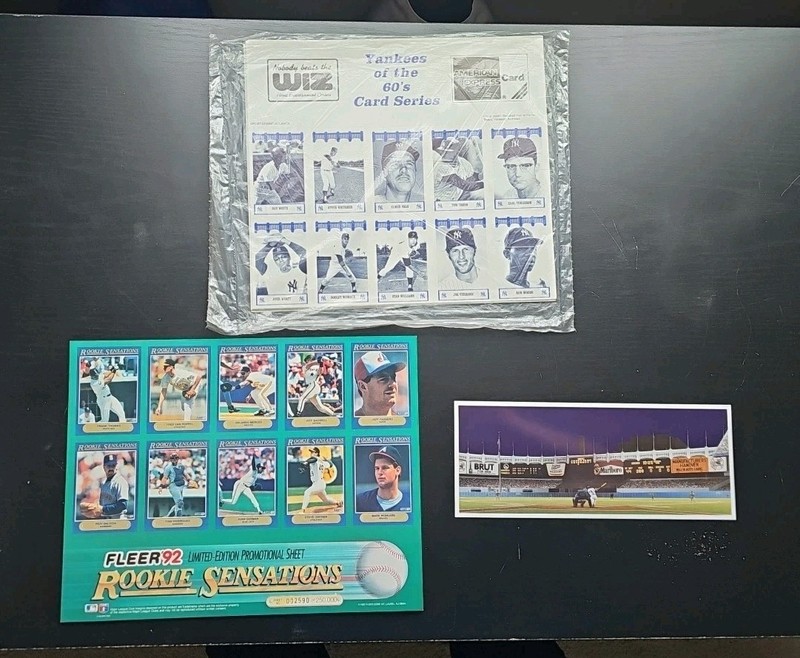 Wiz Yankees of the 60's sealed package Plus Yankee Stadium Triumph Photo & More