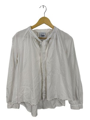 TWIN SET Hemd-Bluse Damen Bluse Gr. DE 34 weiß Elegant