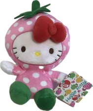 Plush - Hello Kitty Friends Cosplay Costume Fruits Strawberry 9" Soft Doll NEW