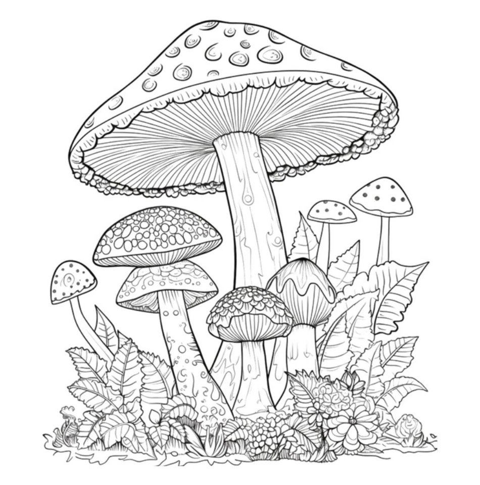 Libro para Colorear de Setas para Adultos | Mindfulness, Relajación y Antiestrés - Imagen 4 de 4