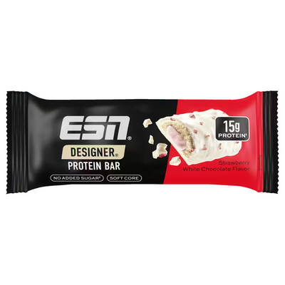 ESN Designer Protein Bar Strawberry White Choco OHNE BOX  12x45g MHD: 29.07.2026