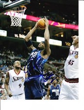 DALLAS MAVERICKS ERICK DAMPIER SIGNED DUNK 8X10