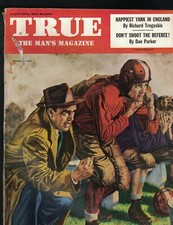 True Magazine November 1949 Albert Dorne Football Cover Greasy Neale 