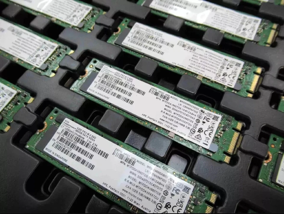 MICRON 5300 PRO 960GB M.2 2280 SSD ST HPE P20608-003 6Gb/s RI MR000960GXBGK - Image 4 of 4