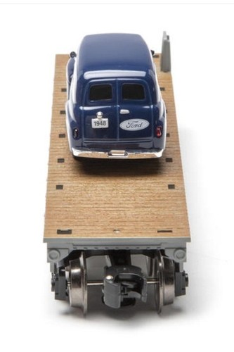 Menards Detroit, Toledo & Ironton O Gauge Flatcar w 1948 Ford Panel Van - Picture 3 of 5