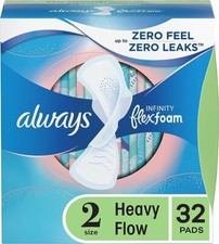 Image of Always Infinity Feminine Pads with Wings | 32 pads | Size 2 | Heavy Flow
