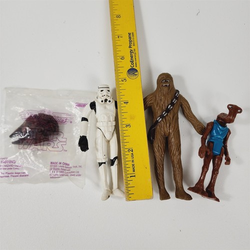 4 Vintage Star Wars Action Figuren Bend Em Chewy Hammerhead Trooper Micromachine - Bild 11 von 11