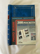 NEW Vintage Pioneer Deluxe Cover 300 Photo Album TR-100 Up To 4x6 14” x 10" Blue
