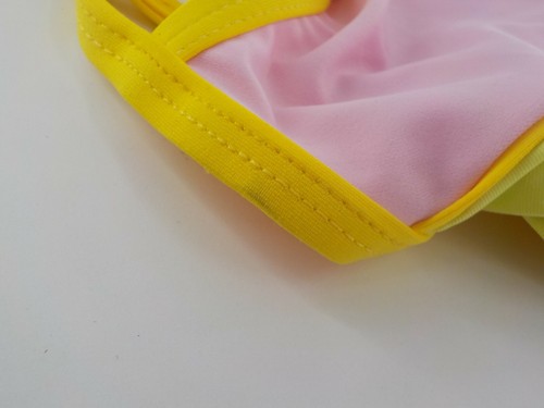Bonnie & Clyde Mädchen Badeanzug Gr. 4 Einteiler Pastell Rosa Grün Gelb Nylon Neu mit Etikett - Bild 3 von 12