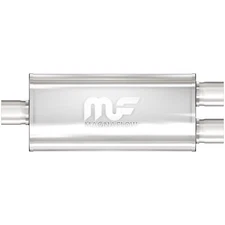 MAGNAFLOW Oval Exhaust Muffler Center 3" Inlet to 2.5" Dual Outlets 20" Long