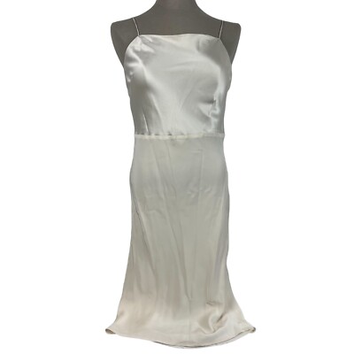Jenni Kayne Silk Slip Dress Ivory White Spaghetti Strap Sz XS | eBay