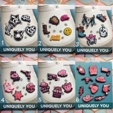 Crocs Handmade Jibbitz 5-10pc Pink Y2k Cowgirl Hat Boots Shoe charms Set