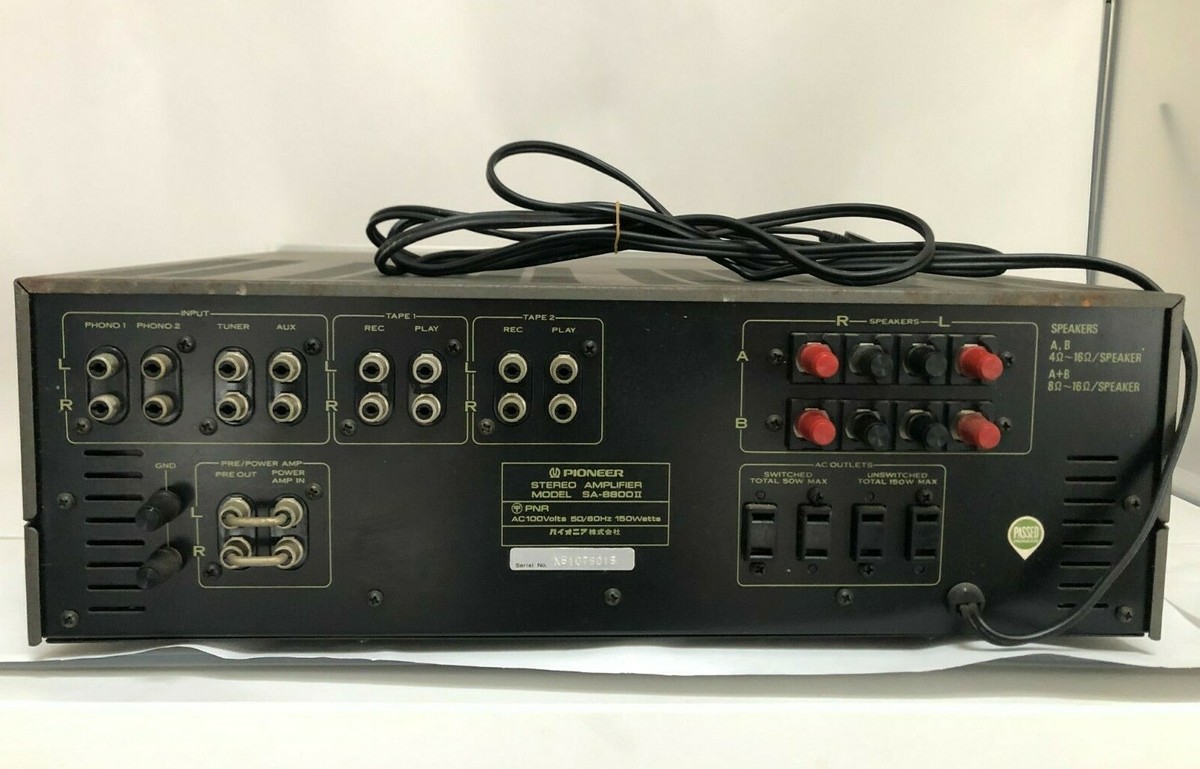 For Parts))Pioneer SA-8800Ⅱ Stereo Power Amplifier Audio
