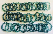 Lot / 36 Green Pre-made Beaded Starter Bracelets Jewelry Making Add Charms