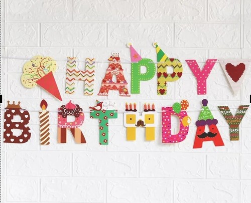 HAPPY BIRTHDAY Balloons Bunting Balloon Banner Party Decoration Inflating Decor - Picture 63 of 116