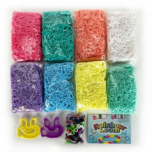 LOOM BANDS ASSORTED BRACELET MAKING MULTI COLOUR 600-15000 RUBBER DIY KIDS UK - Picture 5 of 65
