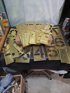 C.H. Hanson 10165 Stencil Set,25 Letters Numbers,Brass, 10165 Missing I