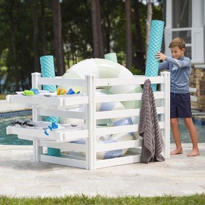 3.1ft H x 5.3ft W x 3ft L (1 Unit) Freestanding Zippity Pool Float Storage Or...
