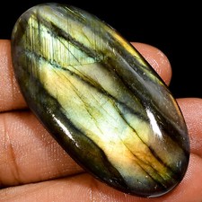 Natural Labradorite Oval Shape Cabochon Loose Gemstone 77 Ct 50X25X6 mm EE-40791