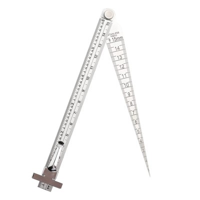 Stainless Steel Welding Gauge Depth Ruler Hole Inspection Tool for Workshop a...