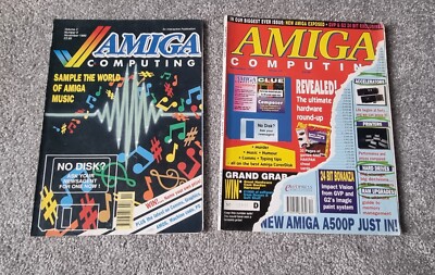 2x Amiga Computing Magazines Nov 1990 + Dec 1991 - Retro Rare 