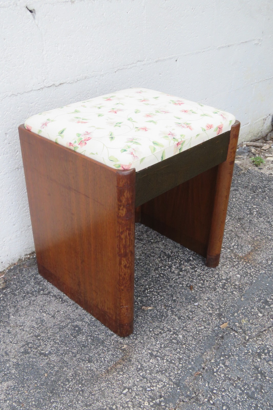 Furniture Art Deco Vanity Stool Art Deco Vintage Birch Vanity