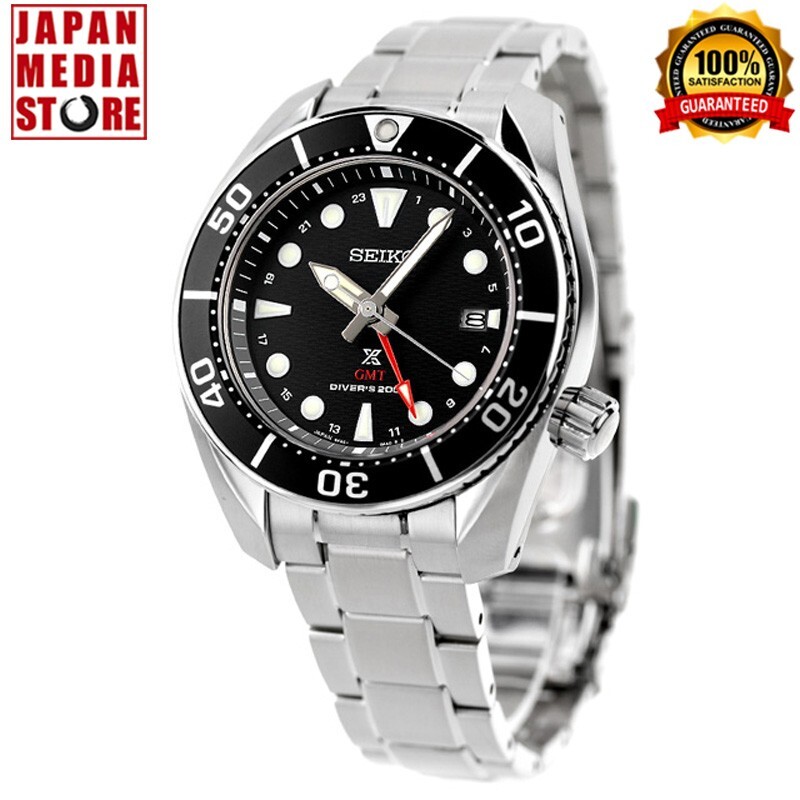 セイコー　プロスペックス　SBPK003 GMT スモウ Diver Scuba Seiko Prospex SBPK003 GMT Black Dial Scuba Diver 200m Solar