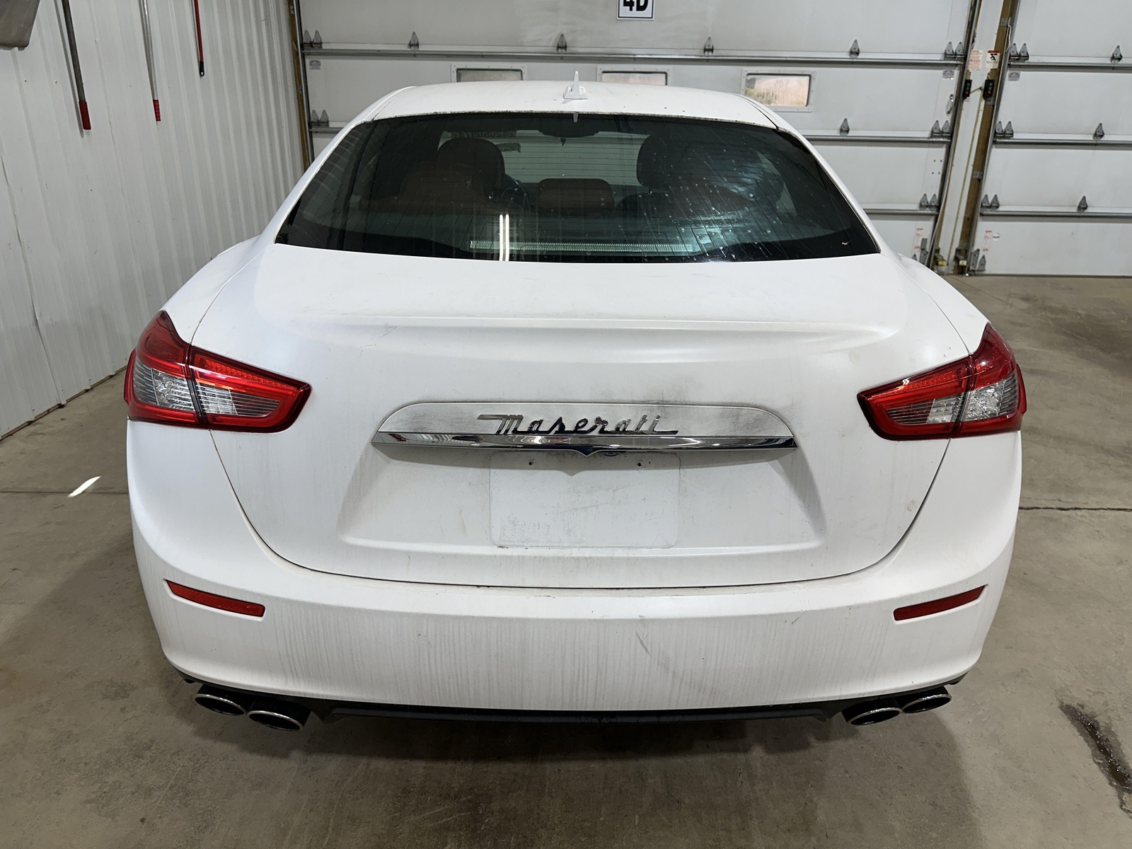 15 MASERATI GHIBLI REAR TRUNK DECKLID LIFT GATE BIANCO WHITE PAINT 268