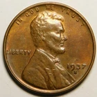 1937 S Lincoln Wheat Cent EF-AU "Actual Coin Pictured"