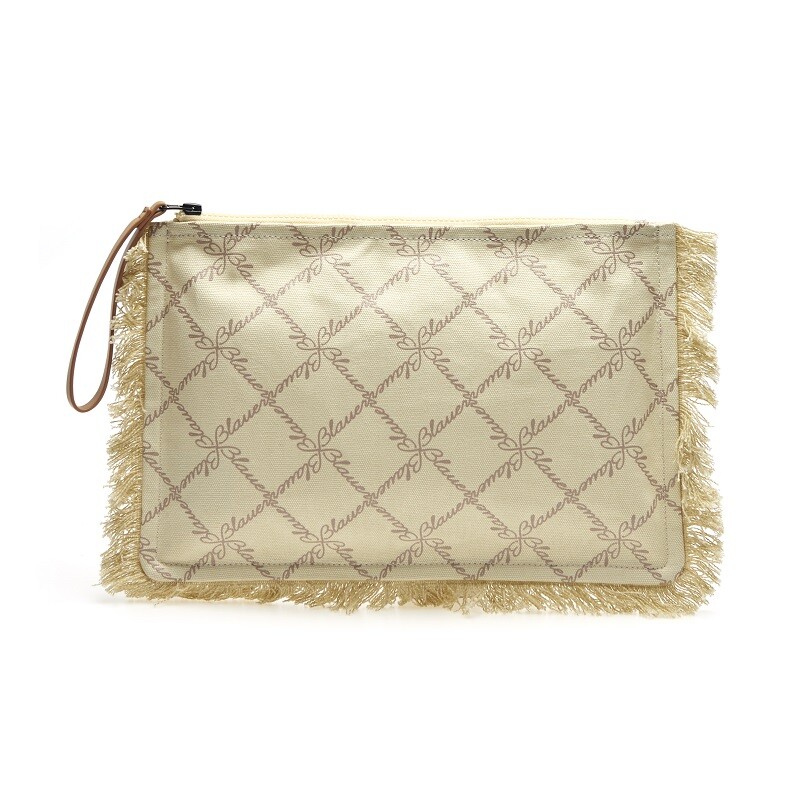 Maxi Pochette Mujer Blauer S4CARAMEL07/SAN Whi Beige Bolsa De Playa Logada PE24