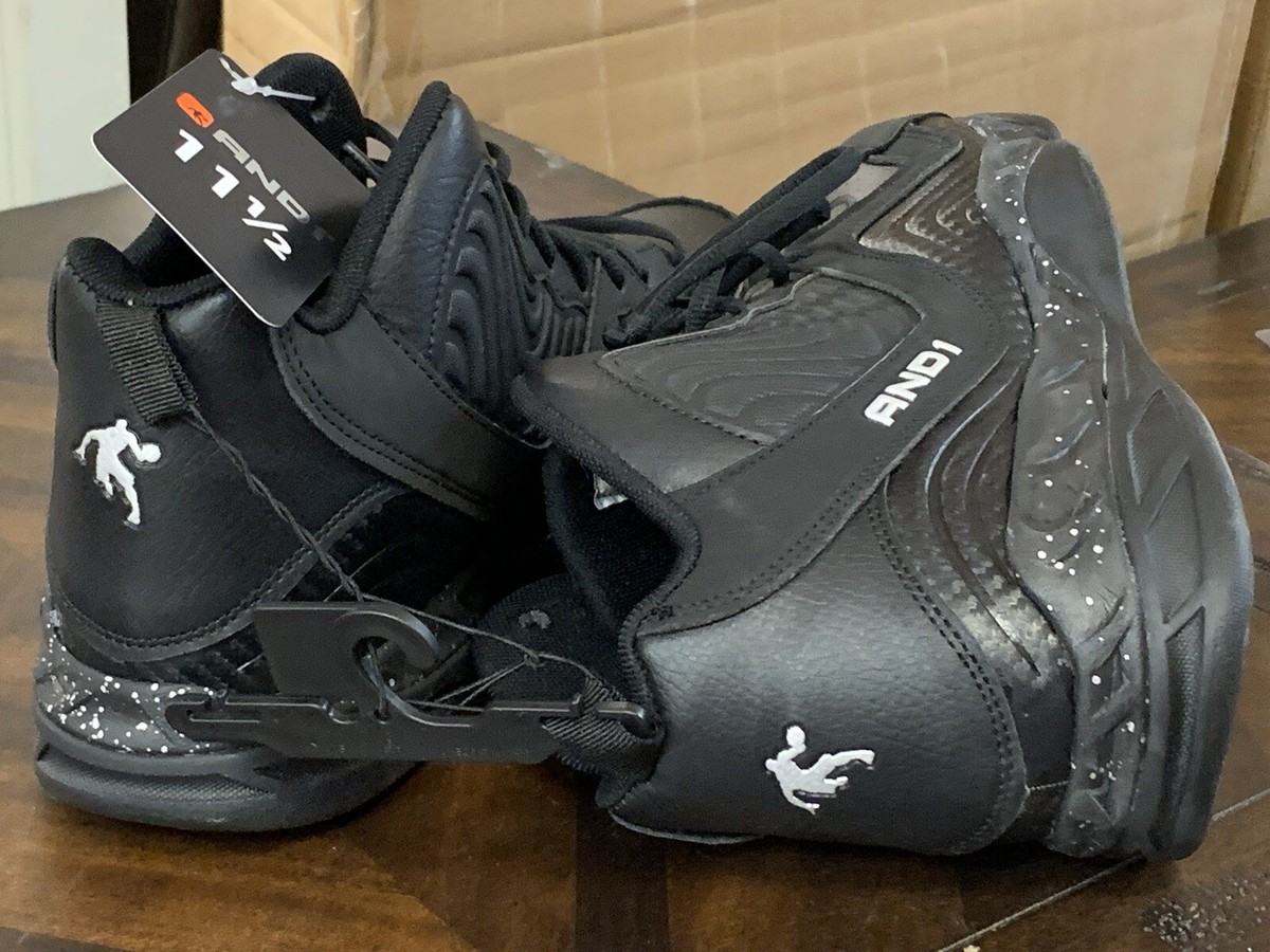 AND1 Maverick High-Top Basketball Shoes Black – Men’s 13, Performance Sneakers AND1 Men main image 4