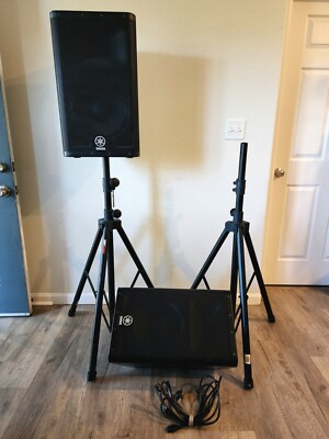 Yamaha DXR12, 1100w, 12'' (set of 2) w/Proline stands & power cables