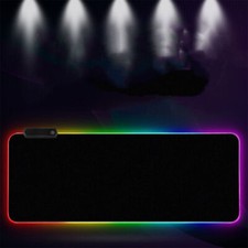 1Pc LED Gaming Mouse Pad Large RGB Extended Mousepad Keyboard Desk Anti-slip Mat