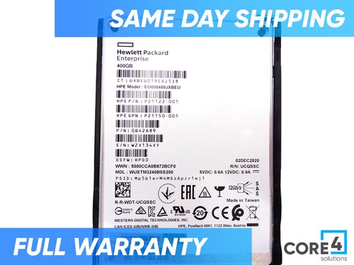 HP P22585-001 DRV SSD 400GB SFF SAS SC - P21125-B21 - Picture 2 of 3