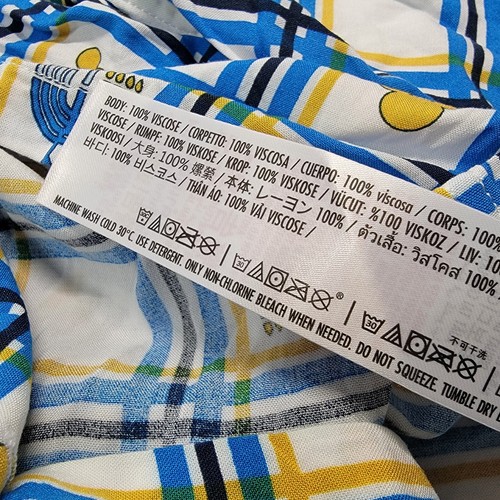 Men's 3XL Disney Hanukkah AOP Geometric Plaid Stripe Pattern Camp Hawaiian Shirt - Picture 7 of 7