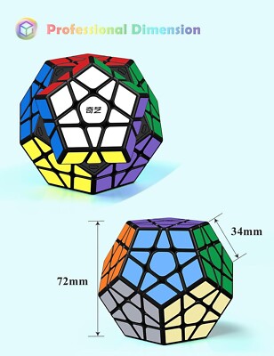 12 Sided 3x3x3 Megaminx Stickerless Magic Speed Cube Smooth Twist