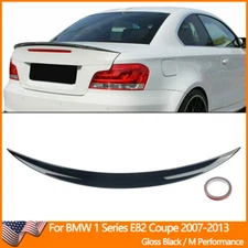 For BMW E82 128i 135i 2007-13 M Performance Rear Trunk Spoiler Wing Gloss Black