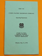 vintage UNION PACIFIC RAILROAD employee FREIGHT CAR SAFTEY brochure 1974
