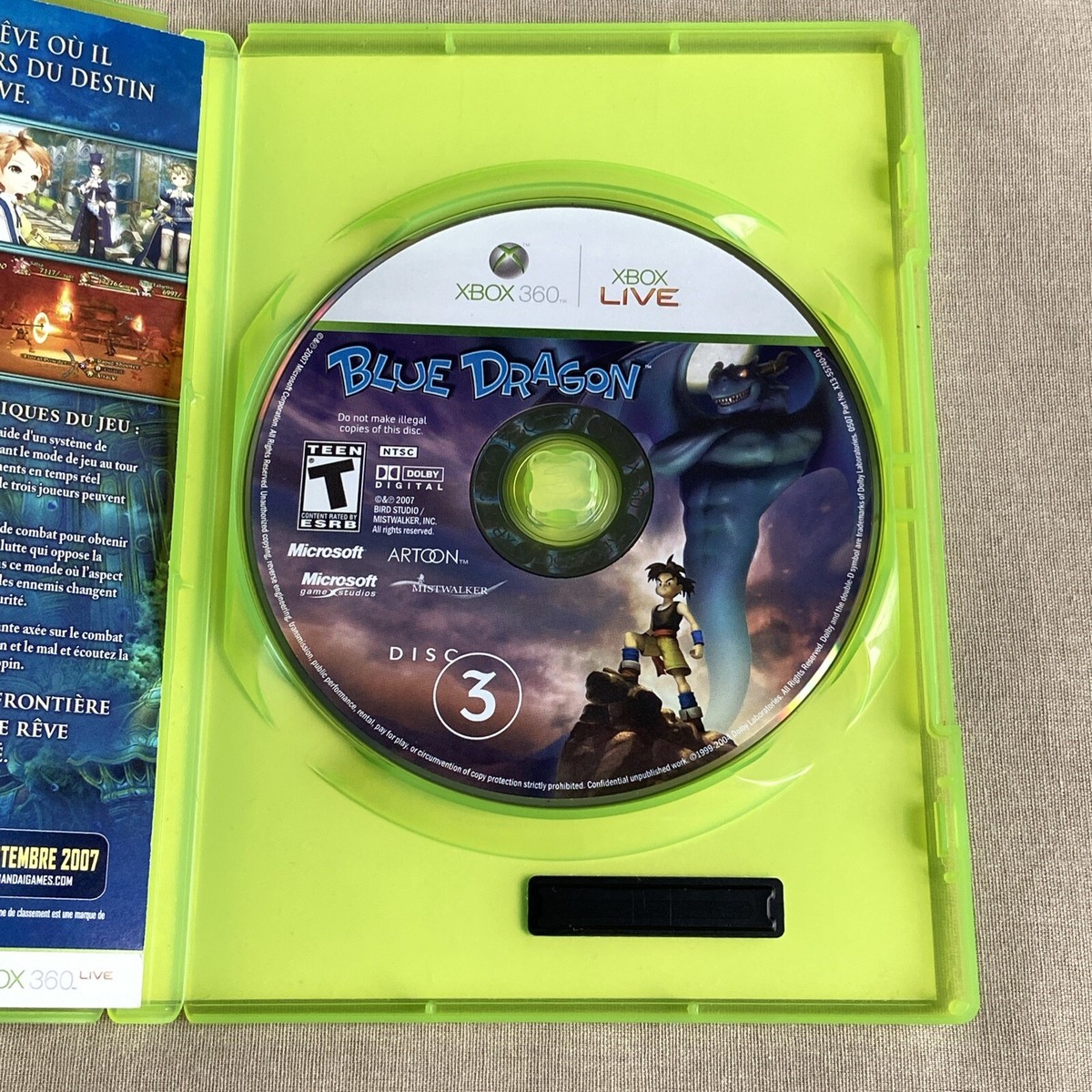 Blue Dragon Xbox 360 Video Game RPG PAL 3-Disc Set