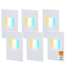 CLOUDY BAY 120V Dimmbale 5 Color LED Indoor Outdoor Step Light,2700K/3000K/35...