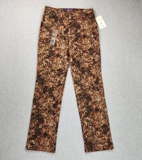 NWT Gloria Vanderbilt Amanda Slimming Jeans Sz 10 Coffee Twilight Lattice 31x31